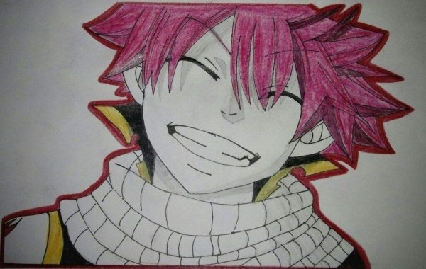 Нарисовать аниме хвост феи Нацу