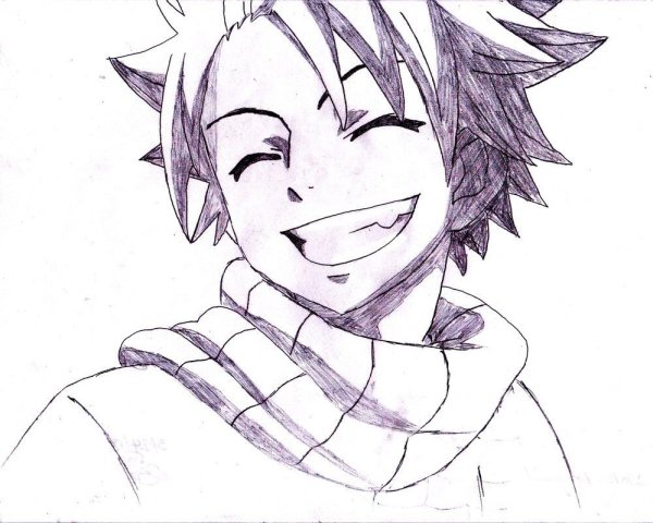 Нацу Драгнил карандашом