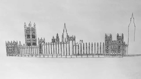 Здание парламента в Лондоне рисунок