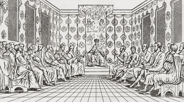 Заседание английского парламента рисунок