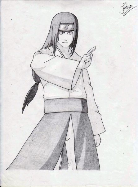 Неджи Хьюго карандашом