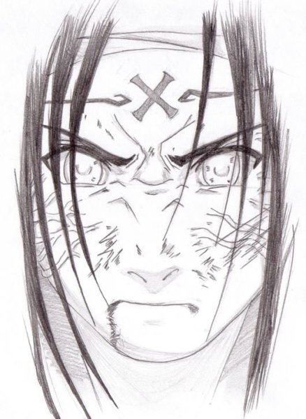 Неджи Хьюго карандашом