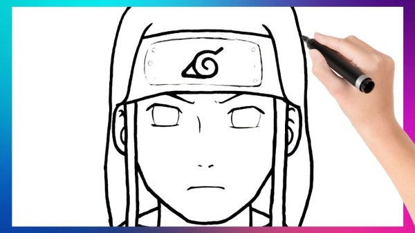 Нарисовать Неджи поэтапно