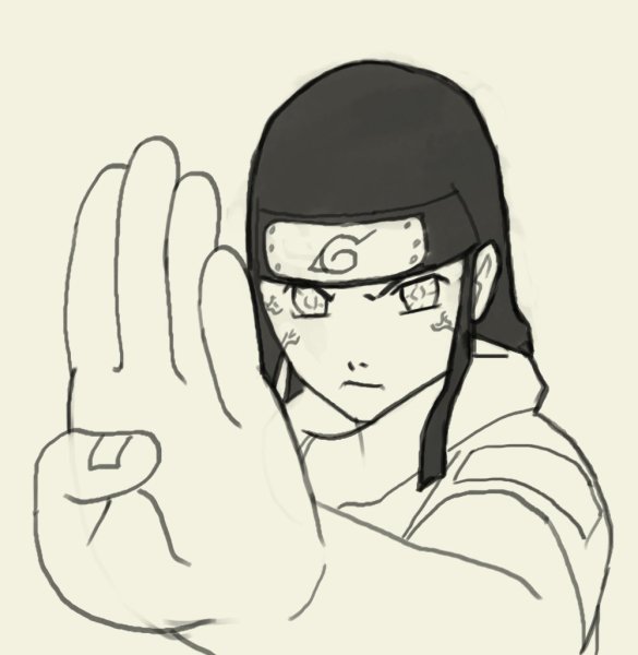 Неджи Хьюго карандашом