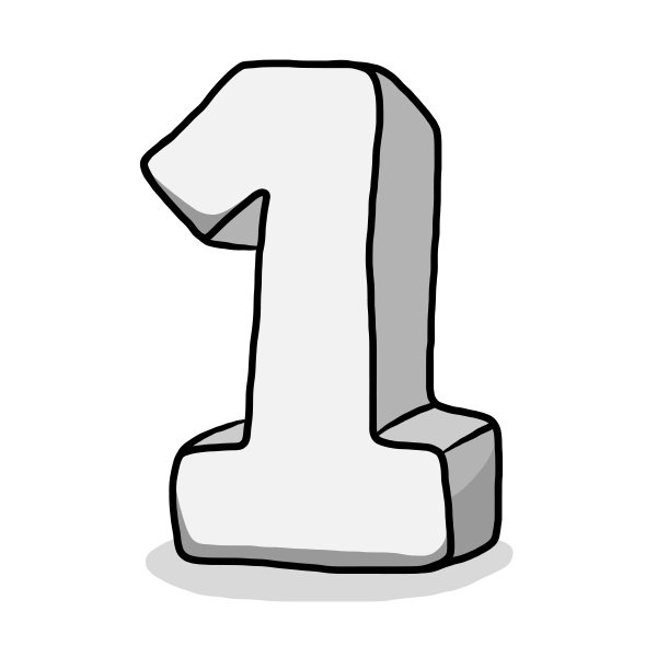 Цифры в виде предметов