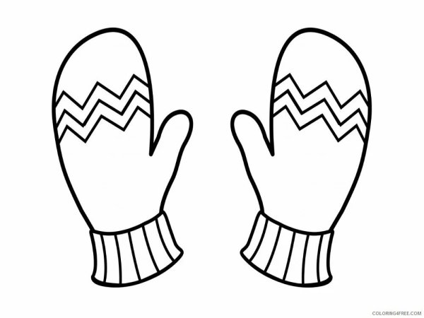 Рукавички раскраска для детей