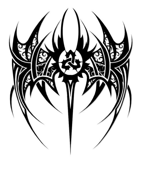 Тату Готика трайбл