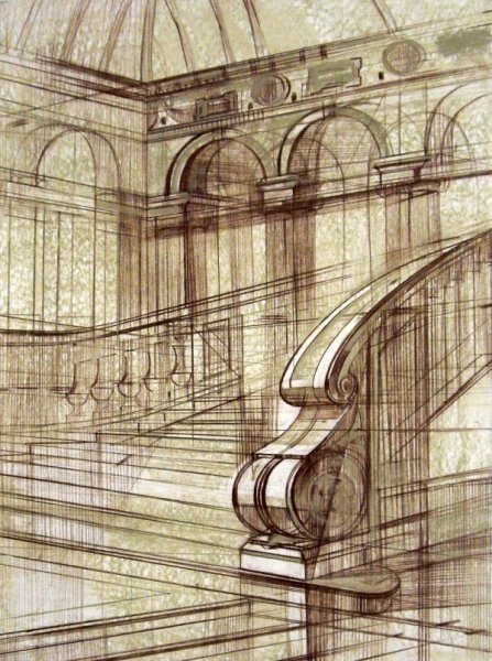 Архитектурные зарисовки Академия Штиглица