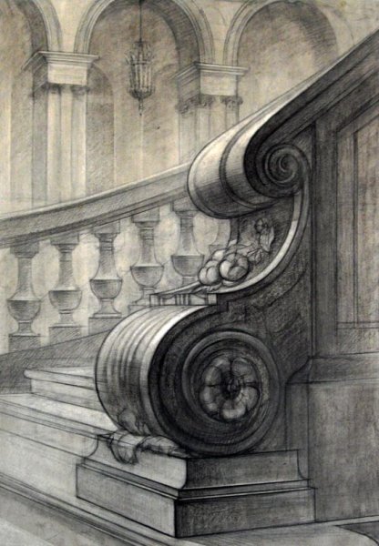 Архитектурные зарисовки Академия Штиглица