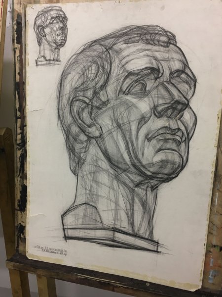 Академия Штиглица гипсовые головы