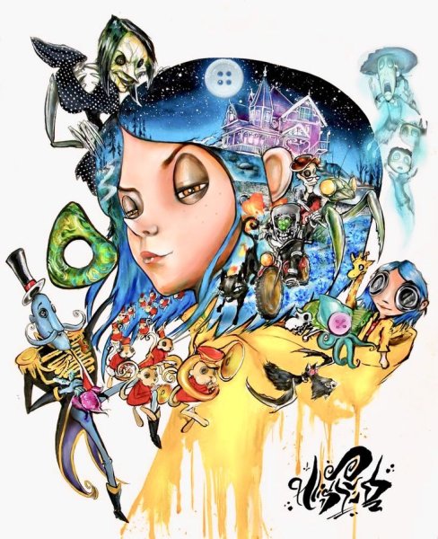 Коралина арт с пуговицами