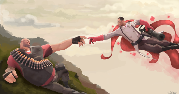Team Fortress 2 медик и хеви
