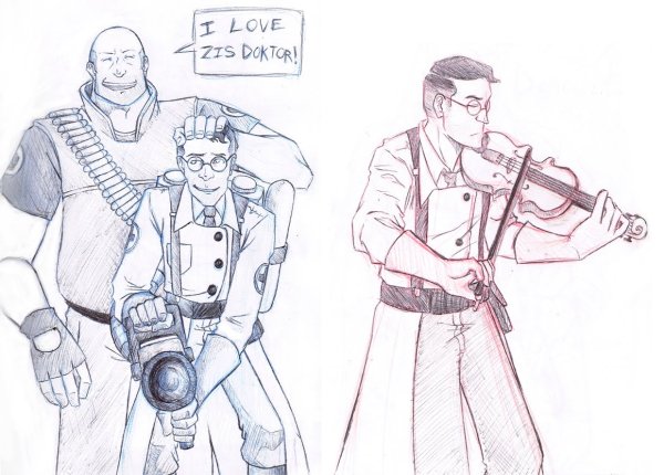 Раскраска tf2 Heavy