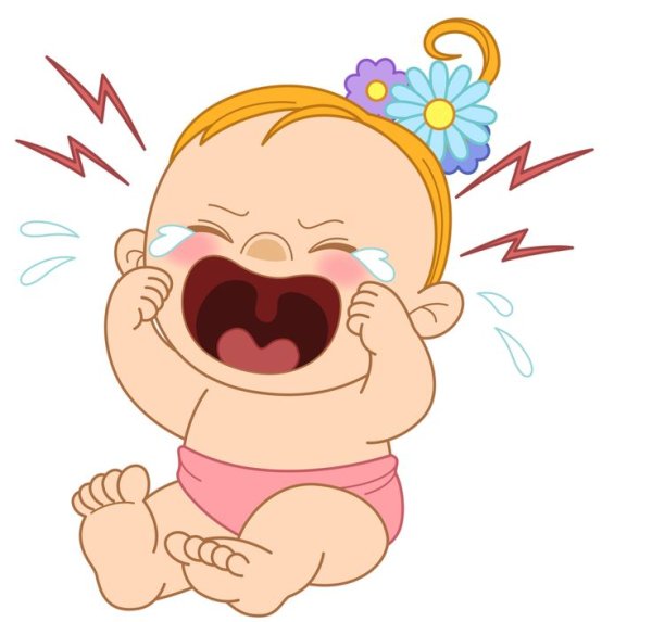 Плачущий ребенок мультяшный