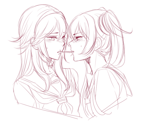 Аниме Юри референсы