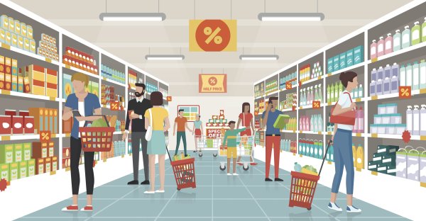Супермаркет иллюстрация