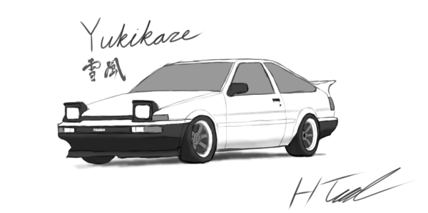 Toyota ae86 Trueno раскраска