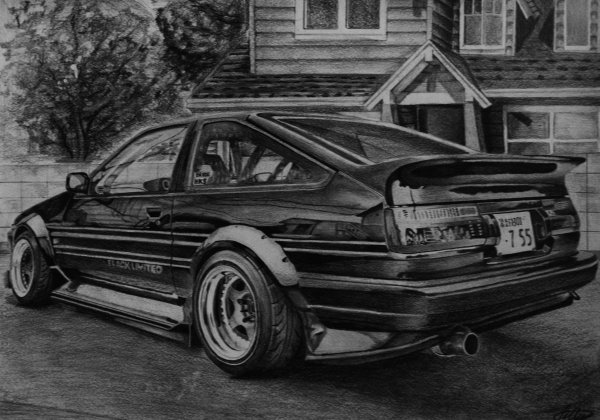 Toyota Trueno ae86 арт