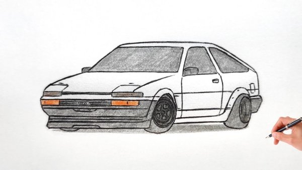 Trueno ae86 скетч карандаш