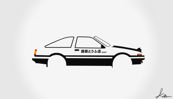 Toyota ae86 вид сбоку