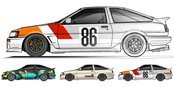 Toyota Corolla ae86 Blueprint