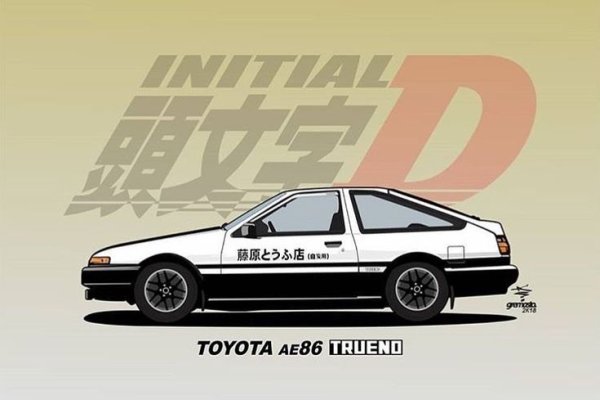 Тойота ае 86 рисунок сбоку