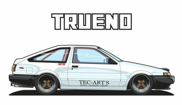 Toyota ae86 Trueno чертеж
