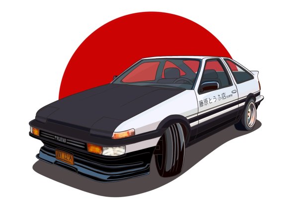 Toyota Trueno ae86 арт