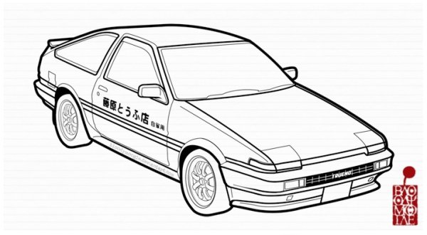 Toyota ae86 Trueno контур