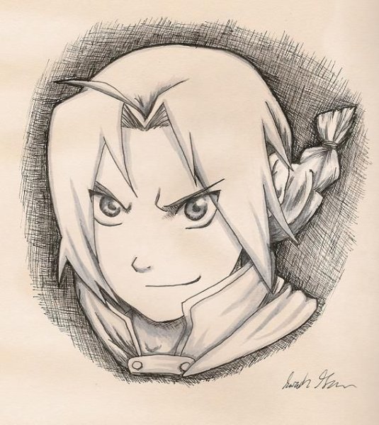 Скетч аниме стальной алхимик