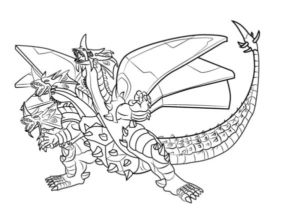 Раскраска бакуган Драгоноид