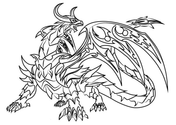 Раскраски бакуганы Драго