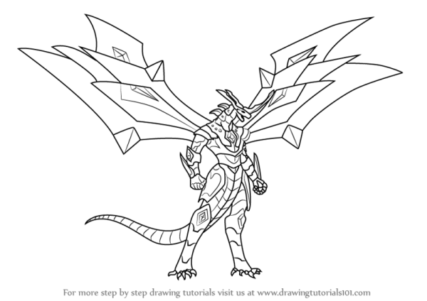 Раскраска бакуган Драгоноид