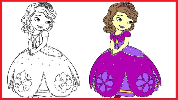 Детские раскраски принцес