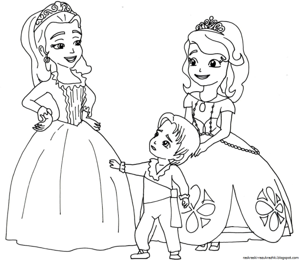 Принцесса София разукрашка