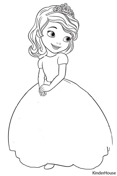Принцесса София мультик раскраска