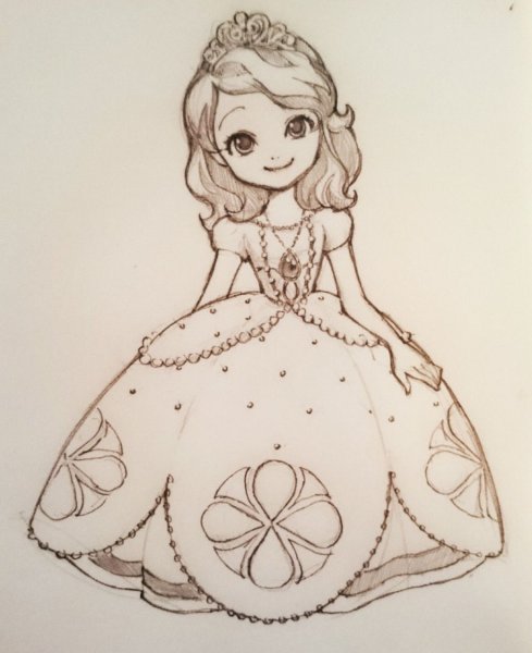 Раскрашки для детей принцесса София