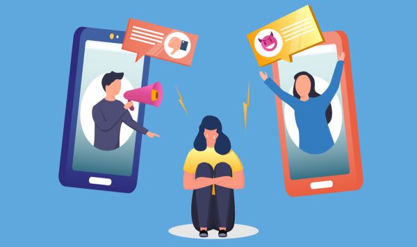 Кибербуллинг иллюстрация