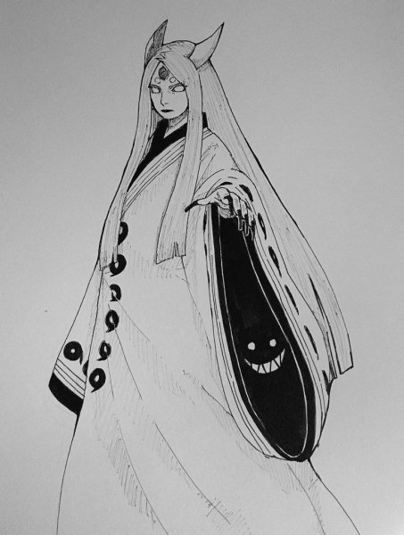 Кагуя Ооцуцуки рисунок