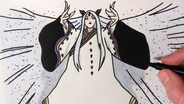 Срисовки по аниме Наруто Кагуя