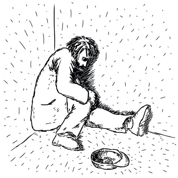 Попрошайка рисунок