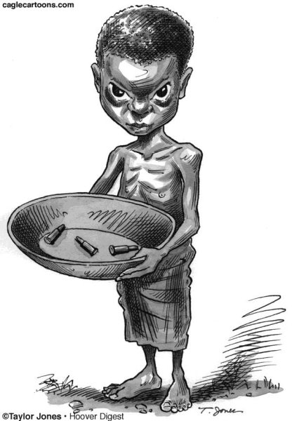 Попрошайка карикатура