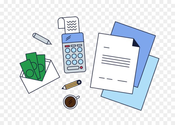 Бухгалтерия на прозрачном фоне