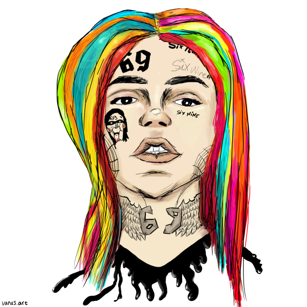 6ix9ine Джейд арт