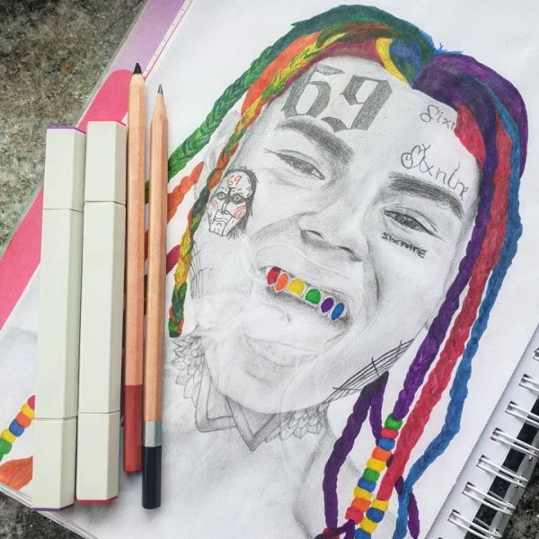 6ix9ine Art Pencil