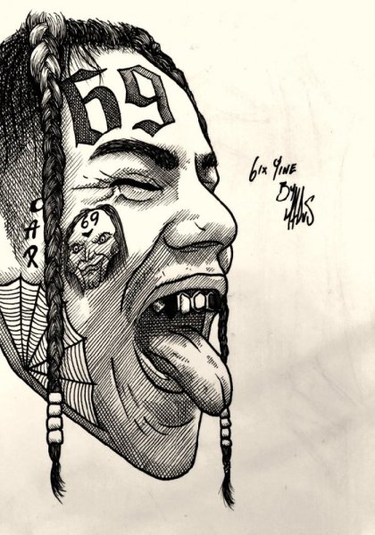 6ix9ine фан арт