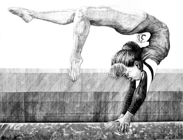 Спортивная гимнастика раскраска