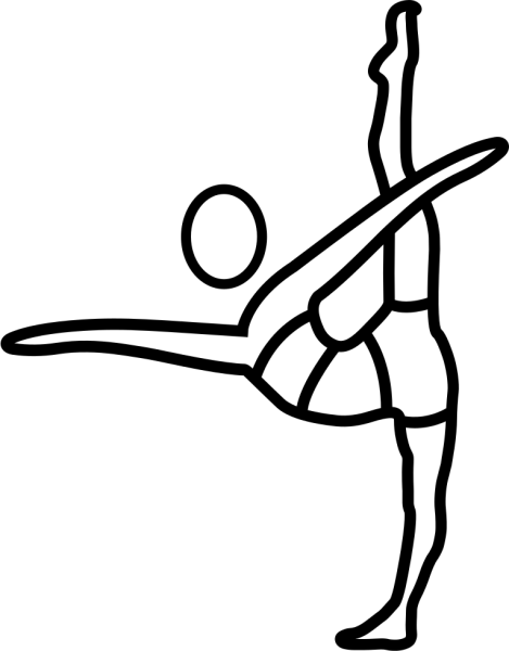 Раскраски спорт гимнастика