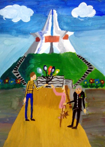 Курган бессмертия Брянск рисунок