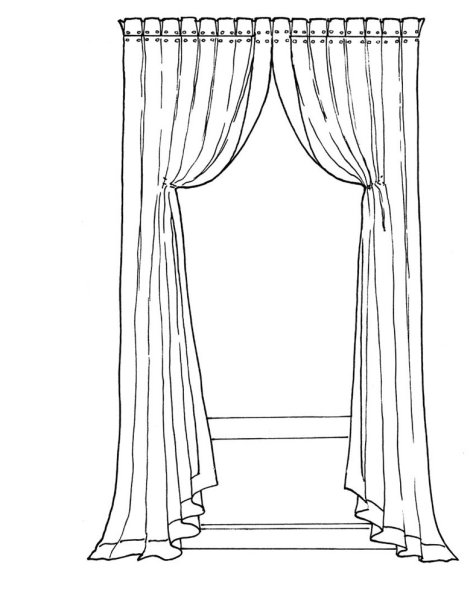 Шторы раскраска